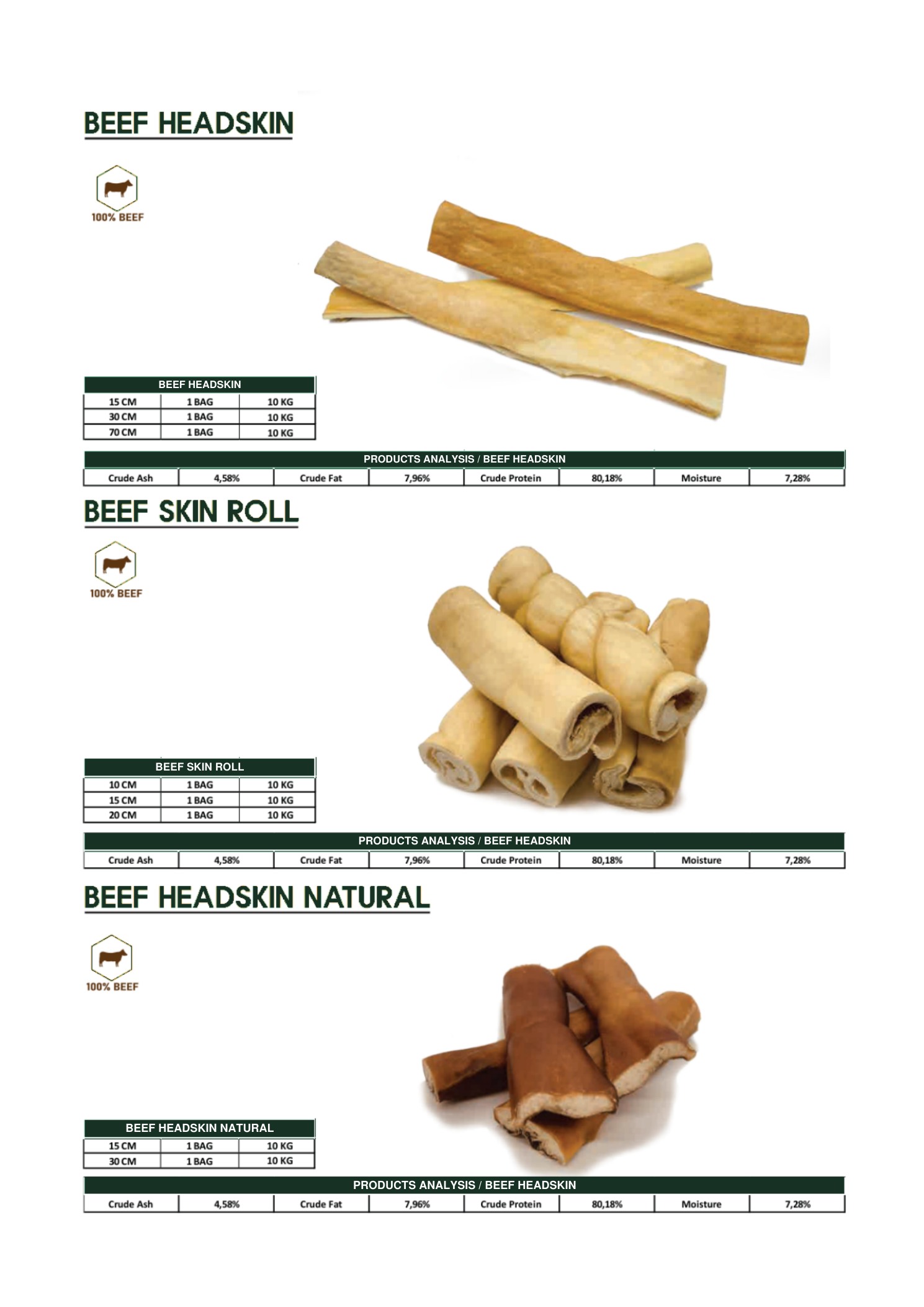 Beef Headskin & Rolls