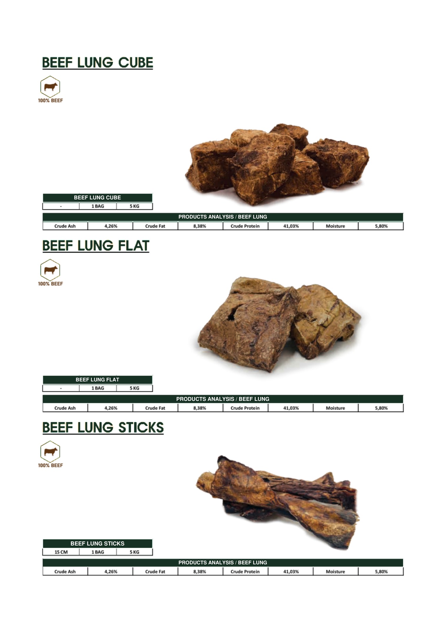 Beef Lung Treats